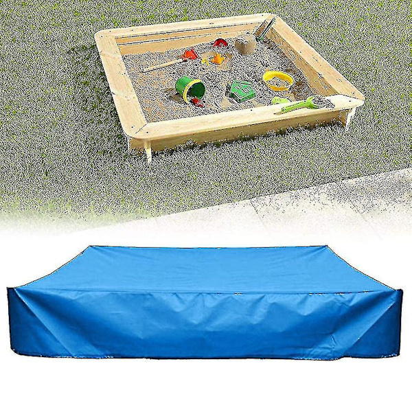 Dammtätt skydd Sandbox Cover Vattentätt Sandlåda Pool Cover Blue Blue 180*180