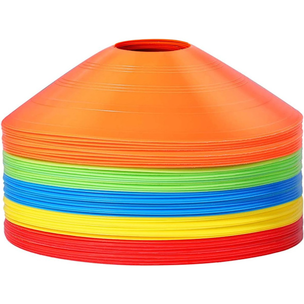 25 st Pro Disc Cones - Träningskoner Agility fotbollskoner med bärväska för träning, fotboll, basket, sport och spel (5 färger)