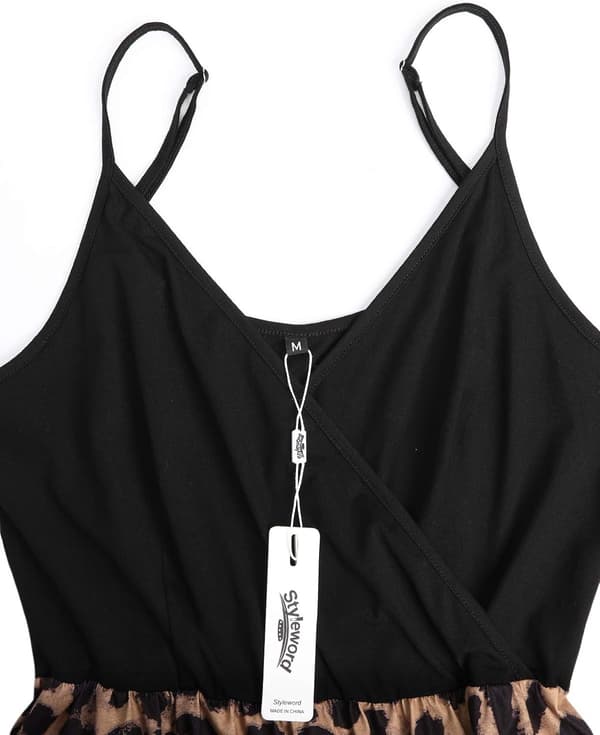 STYLEWORD Dam V-hals Blommig Spaghetti Strap Su