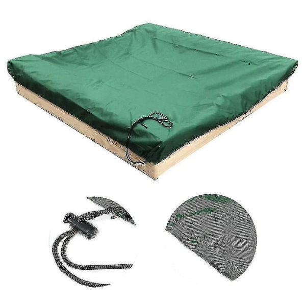 Dammtätt skydd Sandbox Cover Vattentätt Sandlåda Pool Cover Green Green 180*180