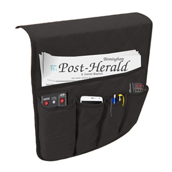 5-Pocket Sofa Oppbevaring Armlen Organizer Hengende Seng Bag Coffee