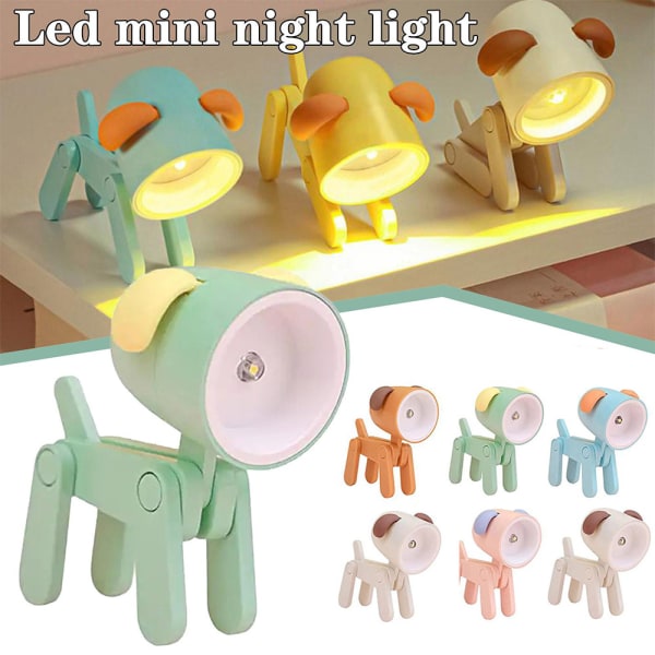 LED Natlampe Mini Cute Pet Light Sammenfoldelig Bordlampe Dekor Orange