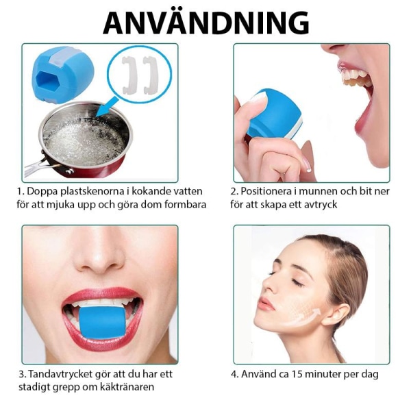 Käktränare / Jawline Exerciser - Träning för käkmusklerna black