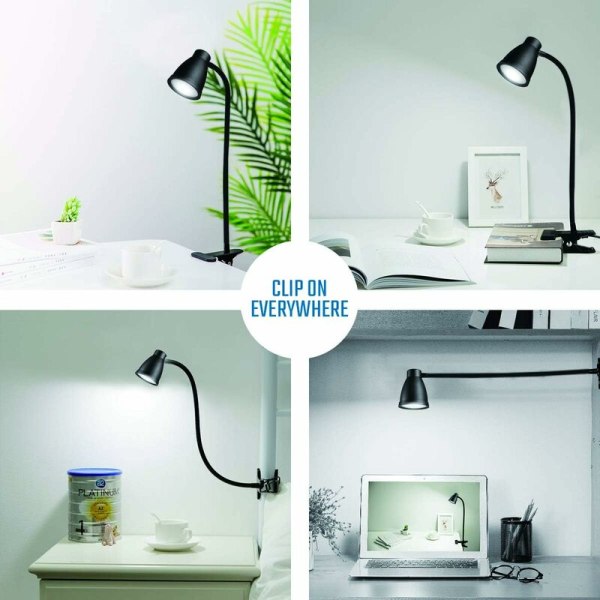 LED Clip Lamp, Clamp Skrivbordslampa, Sänglampor och Bordslampor, Kap