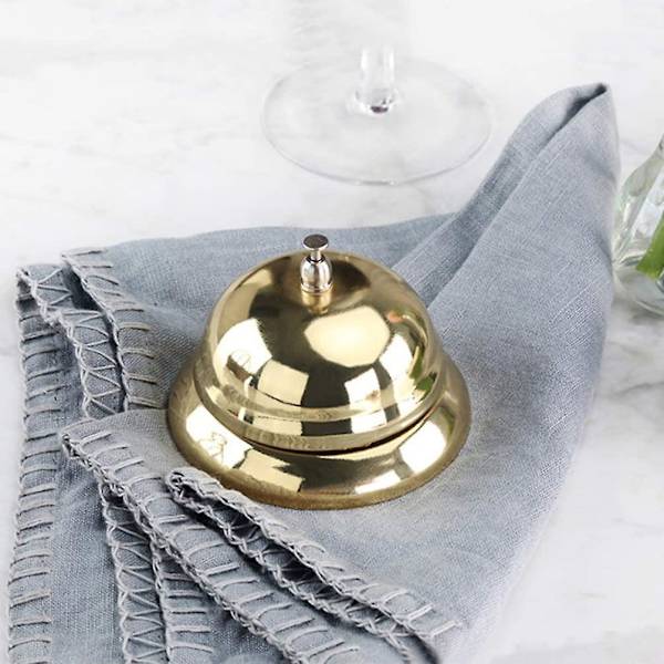 Ring Bell Metal Anti-Rost Ring Service Bell Desk Bell Service Bell hotelli, ravintola, vastaanottovirkailija, koulu, kontor, sjukhus, lager