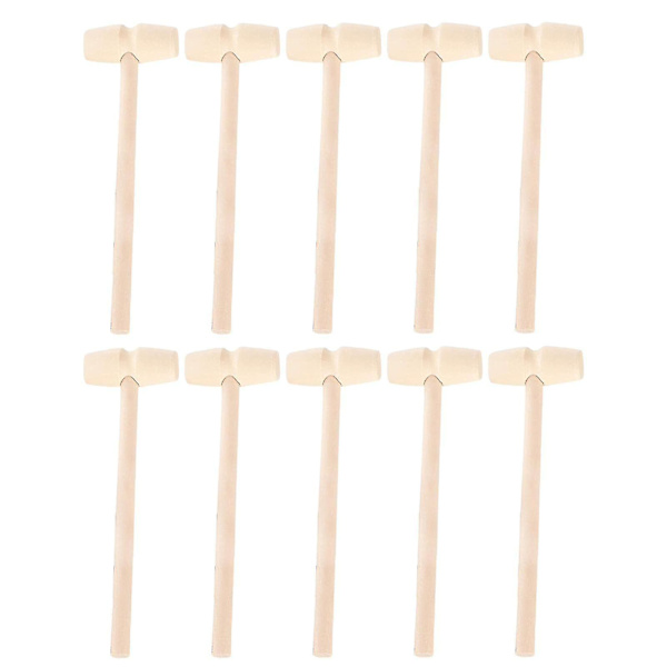 10 stk Mini træhammer til chokolade, knækkelig hjertehammer, naturlig mini hammer DIY træhammer chokolade