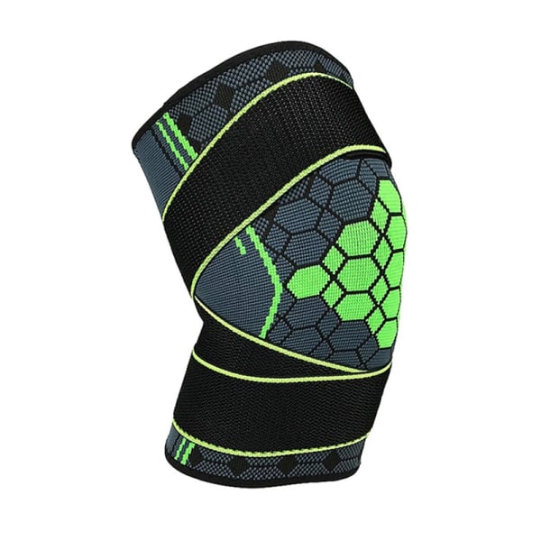 Sport Knäbandage Elastiskt stöd Knäärm Kompressionsbygel för träning Gymvandring Fluorescent Green Fluorescent Green L