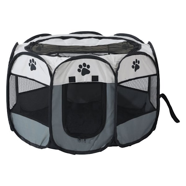 Bärbart hopfällbart husdjurstält Hundhusbur Gul Gul L:91*91*58cm