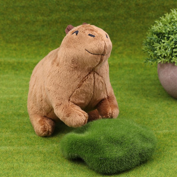 18 cm Simulering Fluffy Capybara udstoppede dyr Dukker Børnelegetøjsbryn Brown One Size