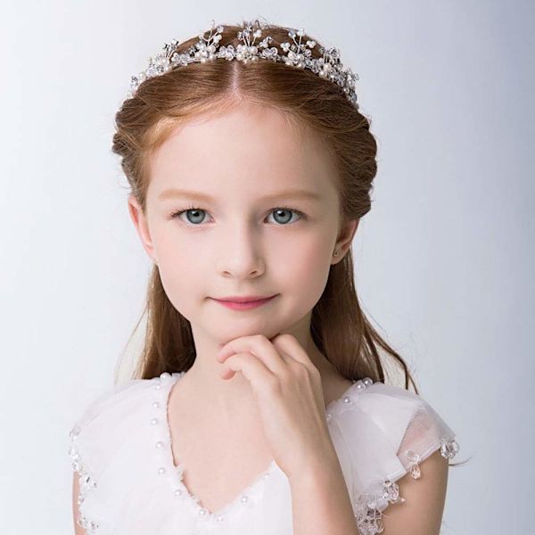 Flower Girl håraccessoarer, 2-pack Princess Wedding Hair Access