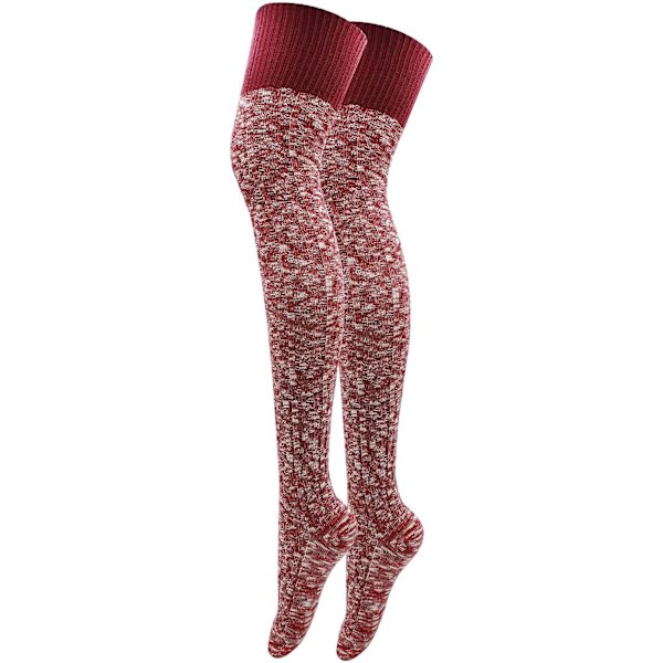 Kvinnor Lår Hög bomull Stickad Vinter Boot Sock
