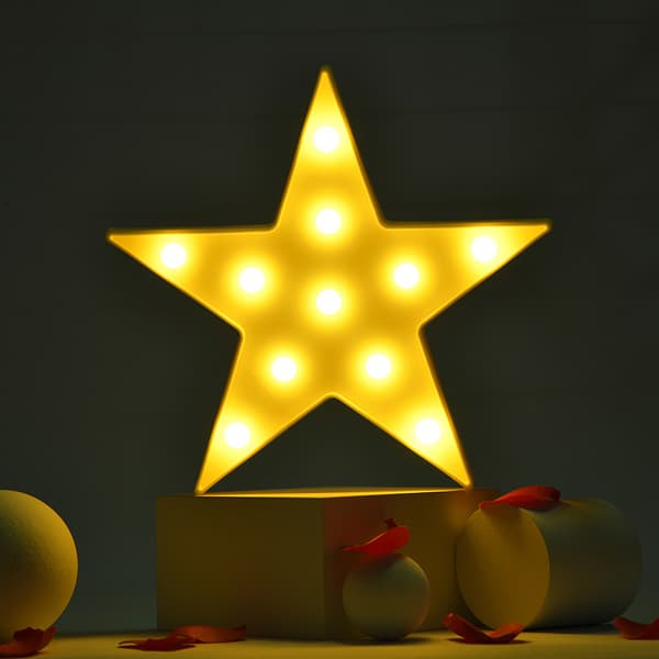 LED Plastic Star Night Light, Nursery Light Wall Decoration til jul