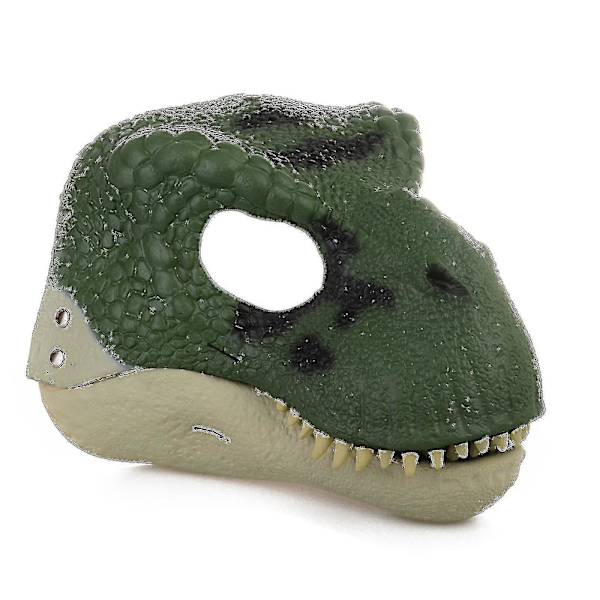 Dinosaur Mask Huvudbonader, Jurassic World Dinosaur Leksaker med öppning rörlig käke, velociraptor Mask & tyrannosaurus Rex Mask Bundle Green