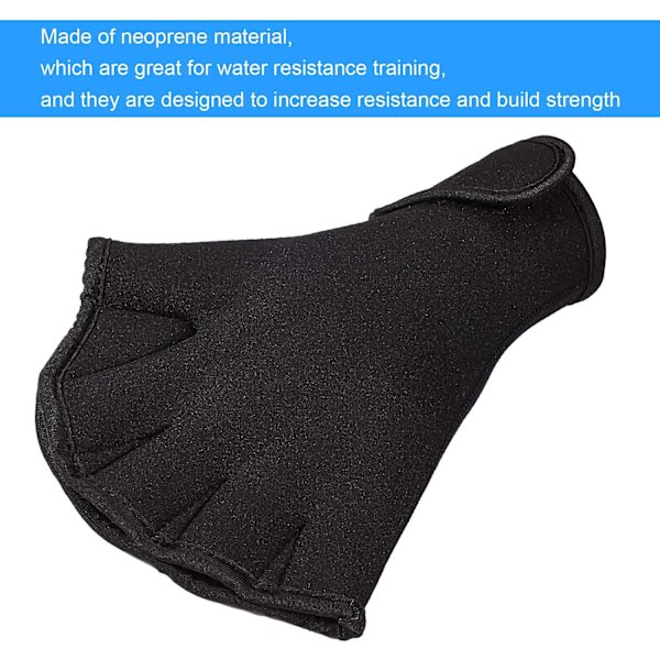 2 par svømmehandsker Aquatic Swim Training Handsker Neopren Handsker Webbed Fitness Vandtæt træning
