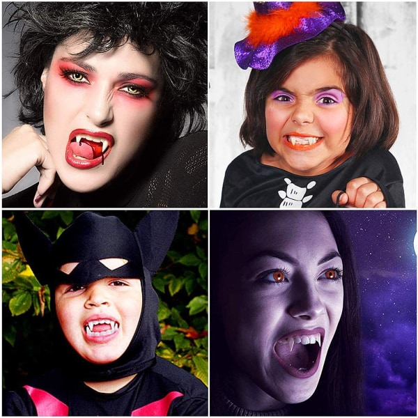 Pari tontunkorvia Lateksikorvat teräväkärkiset korvat, 3 paria vampyyrin hampaita style 2