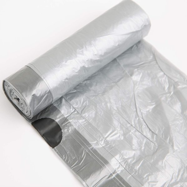 5 ruller 50x55 cm 75 stk søppelsekker, søppelsekker med snøring Store Sterke Uparfymerte Universale søppelsekker til kjøkken