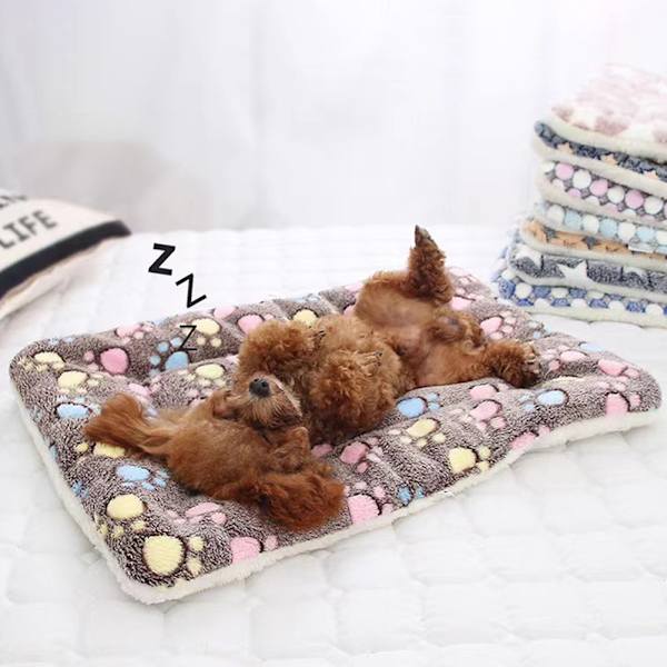 Tjocka Pet Bed Mat Mjuk Bekväm Pet Flanell Filt Winter Warming Pet Pad Pink Bear Head Pink Bear Head No. 1