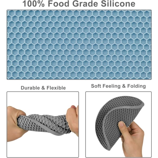 Tjock grythållare i silikon, underlägg för varma rätter (7x7x0,3 tum) SQBB