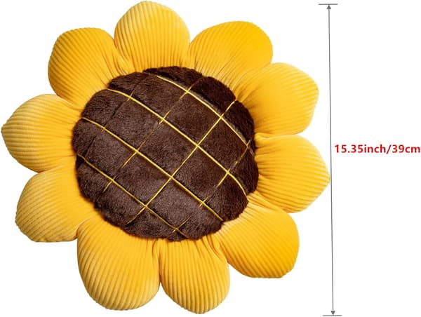 Blomstergulv Kudde Sittkudde Matta & Solrosformad Decora