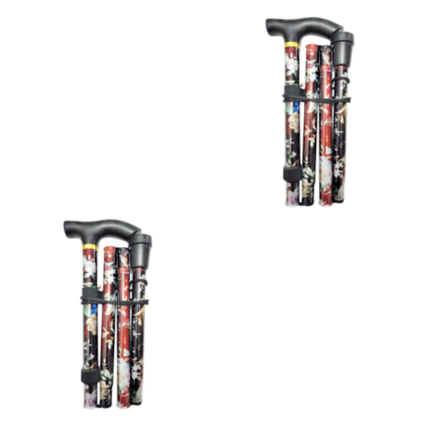 1/2/3 kokoontaittuva sauva säädettävä 5-osainen käsimatkatanko musta 84-93cm Black 84-93cm 2Set