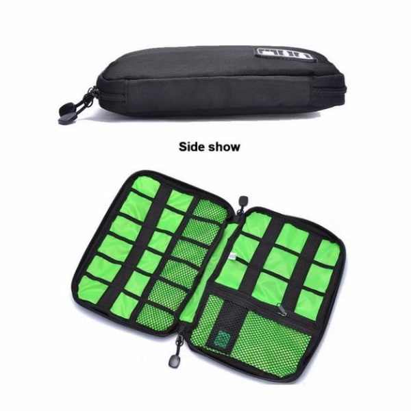 Elektronisk Organizer Liten Reisekabel Organizer Bag Sort M Black m