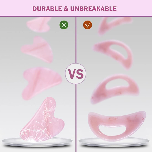 Gua Sha -hierontatyökalu kahvalla, iso hartsilymfaattinen hierontalaite pink