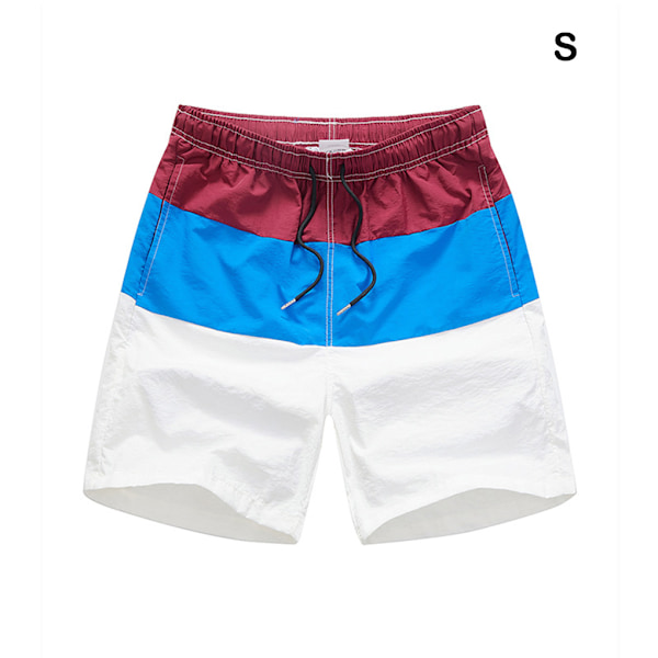 1/2/3/5 Hengittävät ja tyylikkäät miesten shortsit - kesään Sininen ja Viininpunainen S, Blue and Wine Red S,1 1 Pc