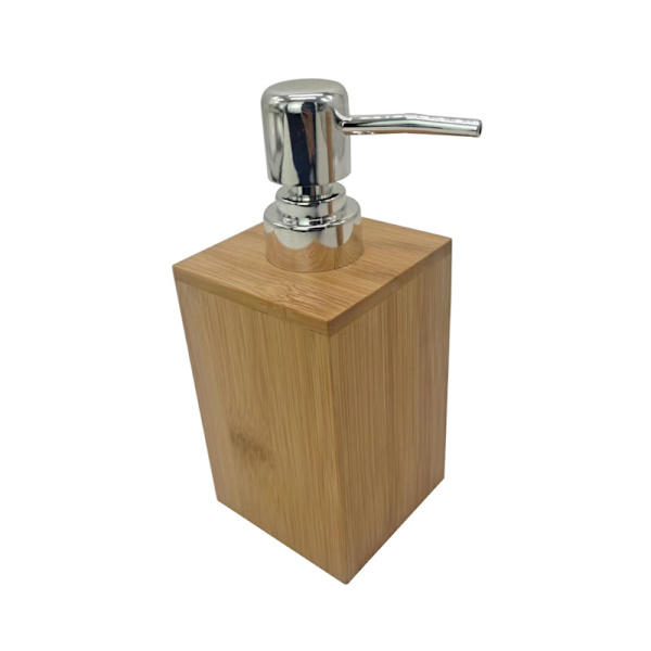 Såpedispenser Bambus 200ml Volumetrisk Pump Dispenser Gjenfyllbar