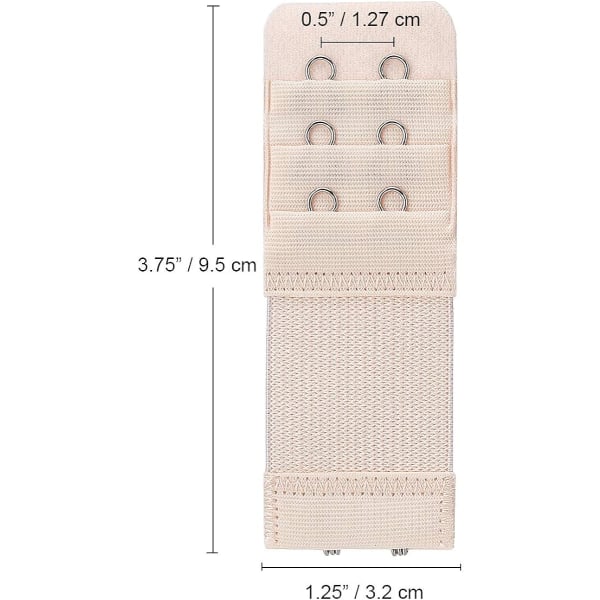 BH-forlenger i 6 deler - Elastisk forlenger - 2 kroker 3 rader Hudfärg
