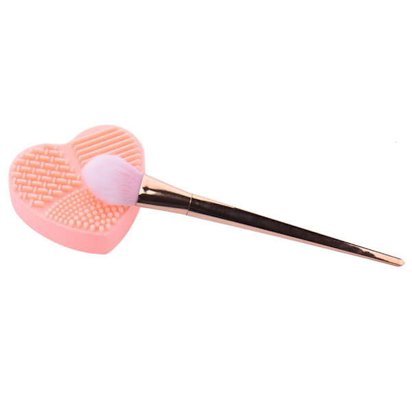 Heart Shape Silikone Rensende Makeup Børster Rengøringsværktøj blue