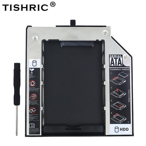 Tishric Aluminium Hdd Case Caddy 9.5mm Sata 3.0 Box Hdd 2.5 kabinett for Lenovo Thinkpad T420s T430s T500 W500 T400 T410 T410s TSR171