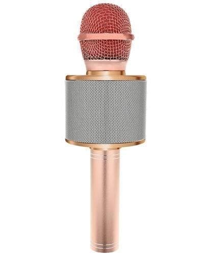 Karaoke-mikrofoni kaiuttimella ja Bluetoothilla pink
