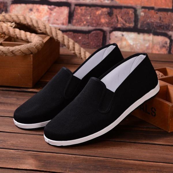 Kinesiske traditionelle Kung Fu Kampsport Tai Slipper Sko Black 41 Size