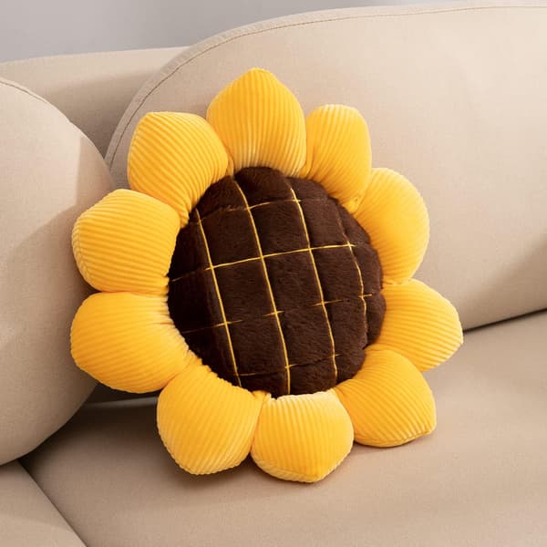 Blomstergulv Kudde Sittkudde Matta & Solrosformad Decora