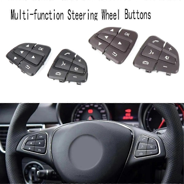 Multifunktionsknappar för ratt för AB GLA GLS W176 W246 W166 0999050600 0999050700 Bl
