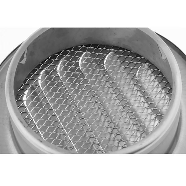 Rundt vægloft i rustfrit stål Ventilationsrist Dæksel Ventilationskanal 120 mm