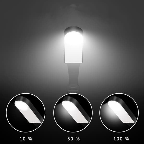 LED-leselys USB-ladeklemmelys (svart)