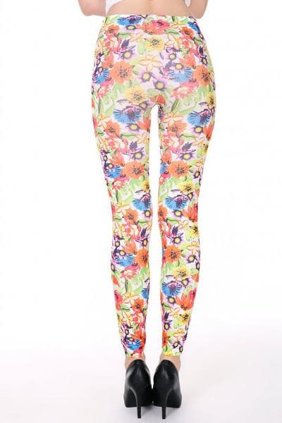 Blommiga Leggings multicolor multicolor one size