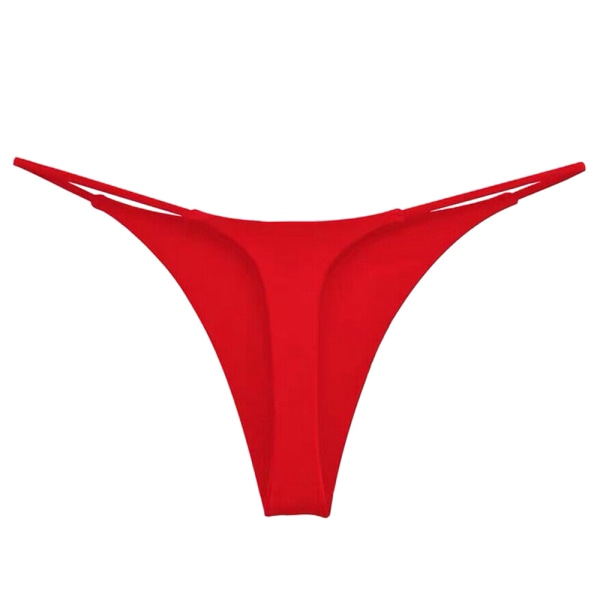 Kvinnor Underkläder icro G-string Underbyxor Bikini Underkläder Red Red M