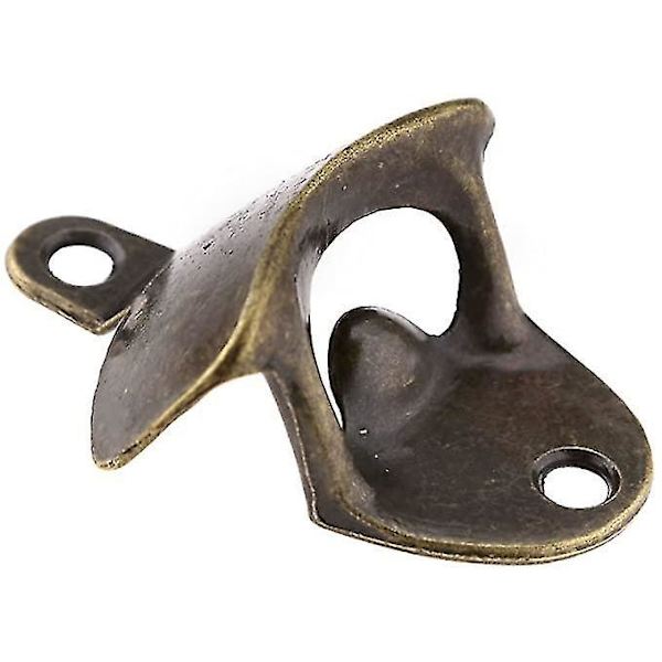 2x brons väggmonterad ölflasköppnare Vintage med skruvar