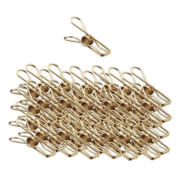 1/2/3/5 guldbelægning rustfrit stål wire Clips vindtæt