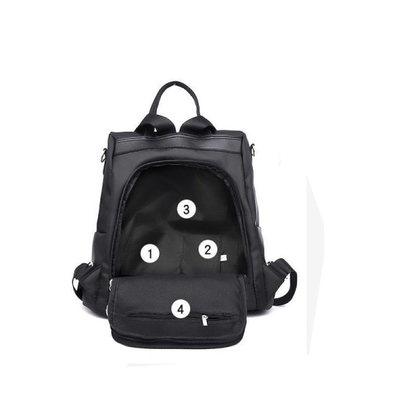 Ryggsekk Dame Elegant Bag: Dame Ryggsekk Tyverisikring skoleveske Jenter Ryggsekker Moderne skinnryggsekk Dagsekk Dagsekk Ryggsekker