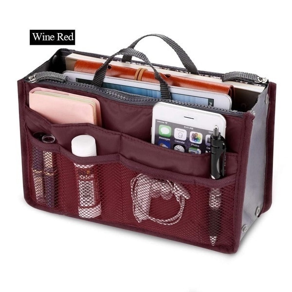 Multifunktionel organizer håndtaske etui winered