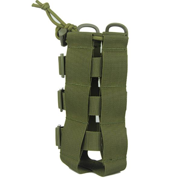 Multifunksjonell vannflaskeholderpose Justerbar vannkoker med doble fatspenner utendørs Grønn Green Without Shoulder Strap