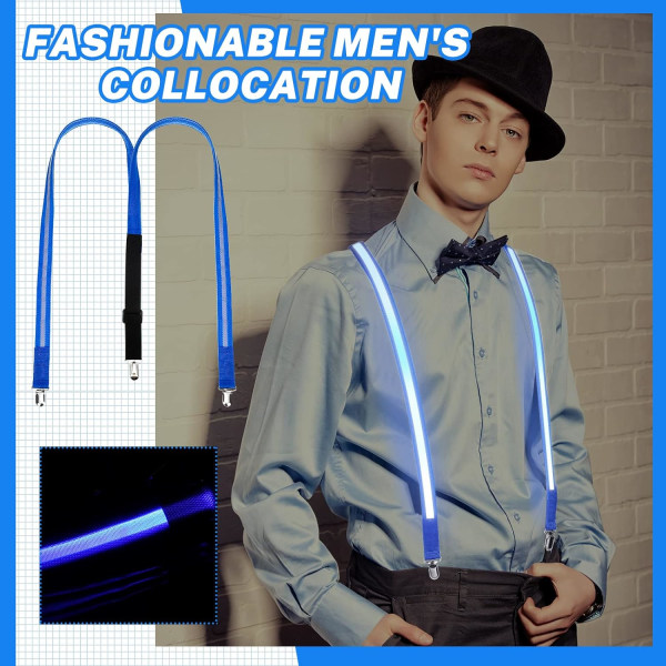 Blå LED-hengslene for menn for Halloween-tröjor