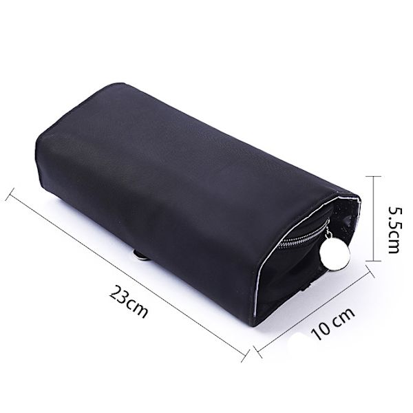 Taitettava pussi ammattimatkoille meikkisiveltimille black