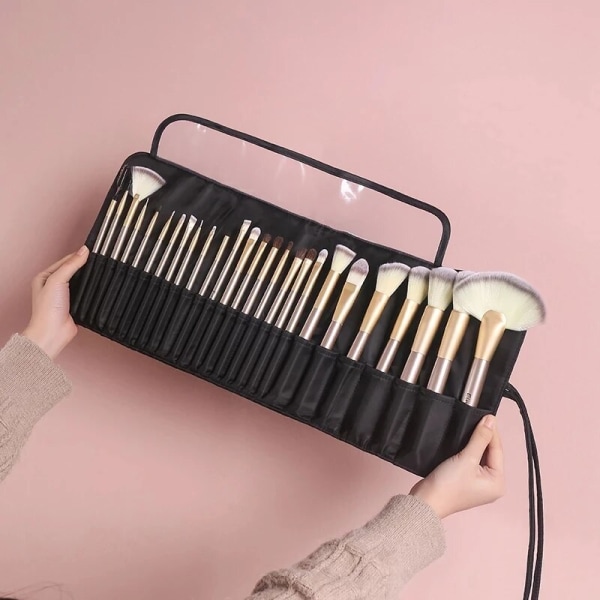 26-rums makeup børste multifunktionel opbevaringstaske pink