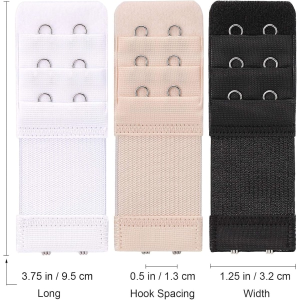 BH-forlenger i 6 deler - Elastisk forlenger - 2 kroker 3 rader Flerfärgade