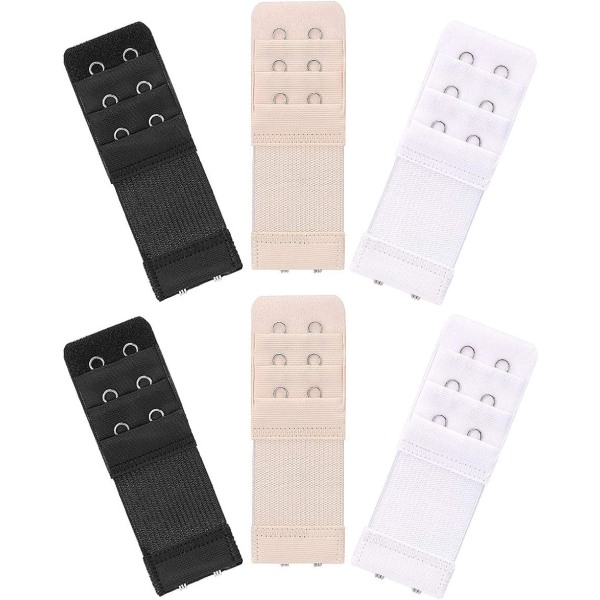 BH-forlenger i 6 deler - Elastisk forlenger - 2 kroker 3 rader Flerfärgade