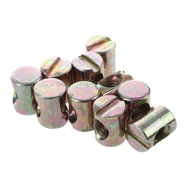 10 st M6 fatbultar Dowel slitsad möbelmutter för sängar Spjälsängstolar As shown As shown none